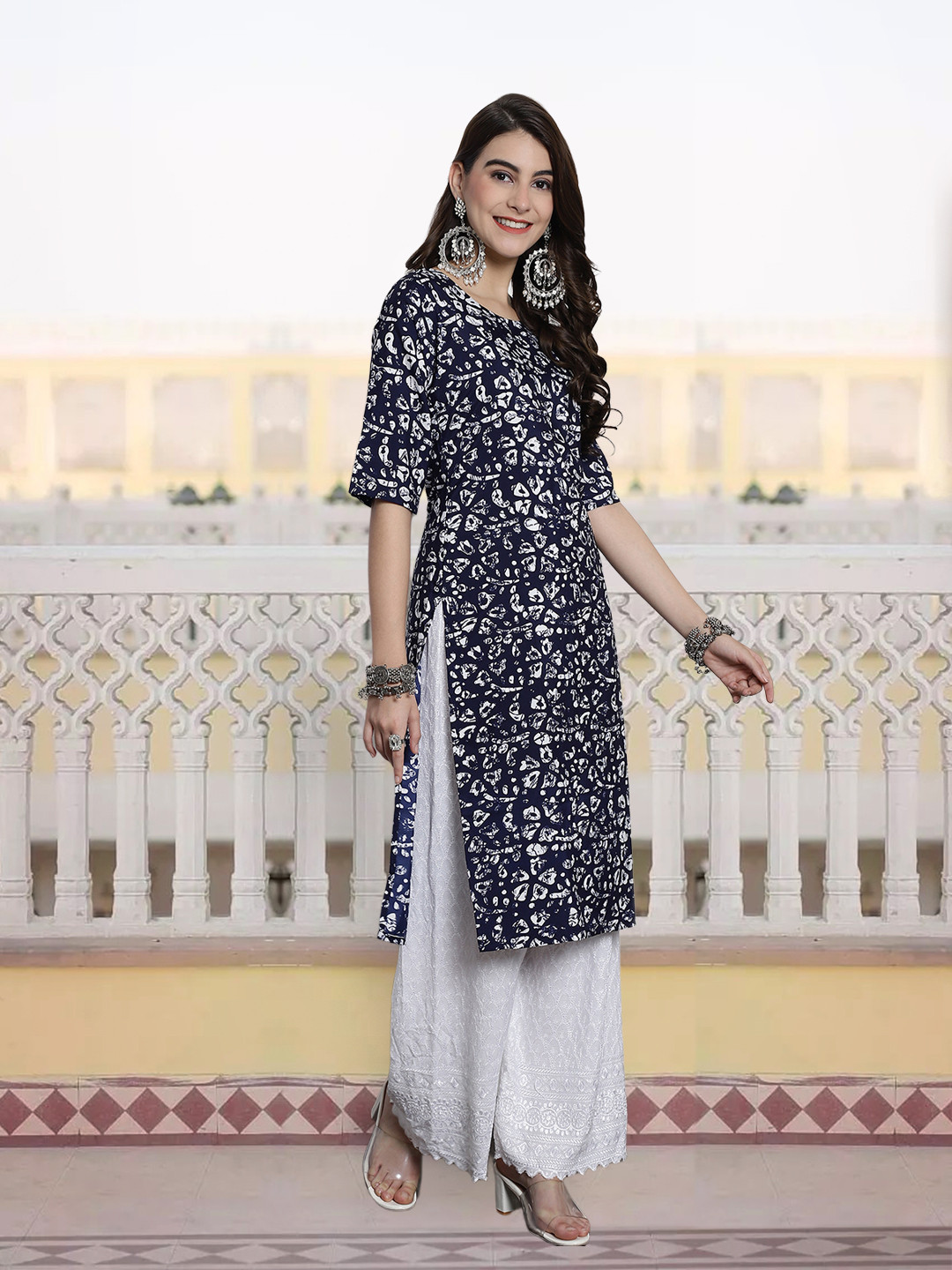 7Threads Women Ethnic Motifs Printed Sequinned Floral Crepe Kurta, Multi
7Threads Women Ethnic Motifs Printed Sequinned Floral Crepe Kurta, Multi