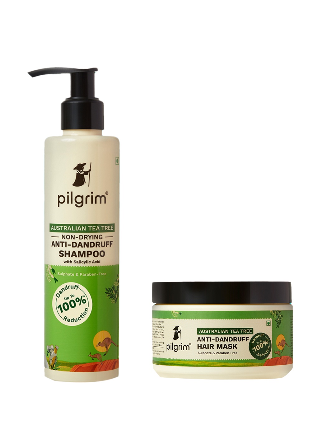 Pilgrim Set of Anti-Dandruff Shampoo With Salicylic Acid & Anti-Dandruff Hair Mask, Green
Pilgrim Set of Anti-Dandruff Shampoo With Salicylic Acid & Anti-Dandruff Hair Mask, Green