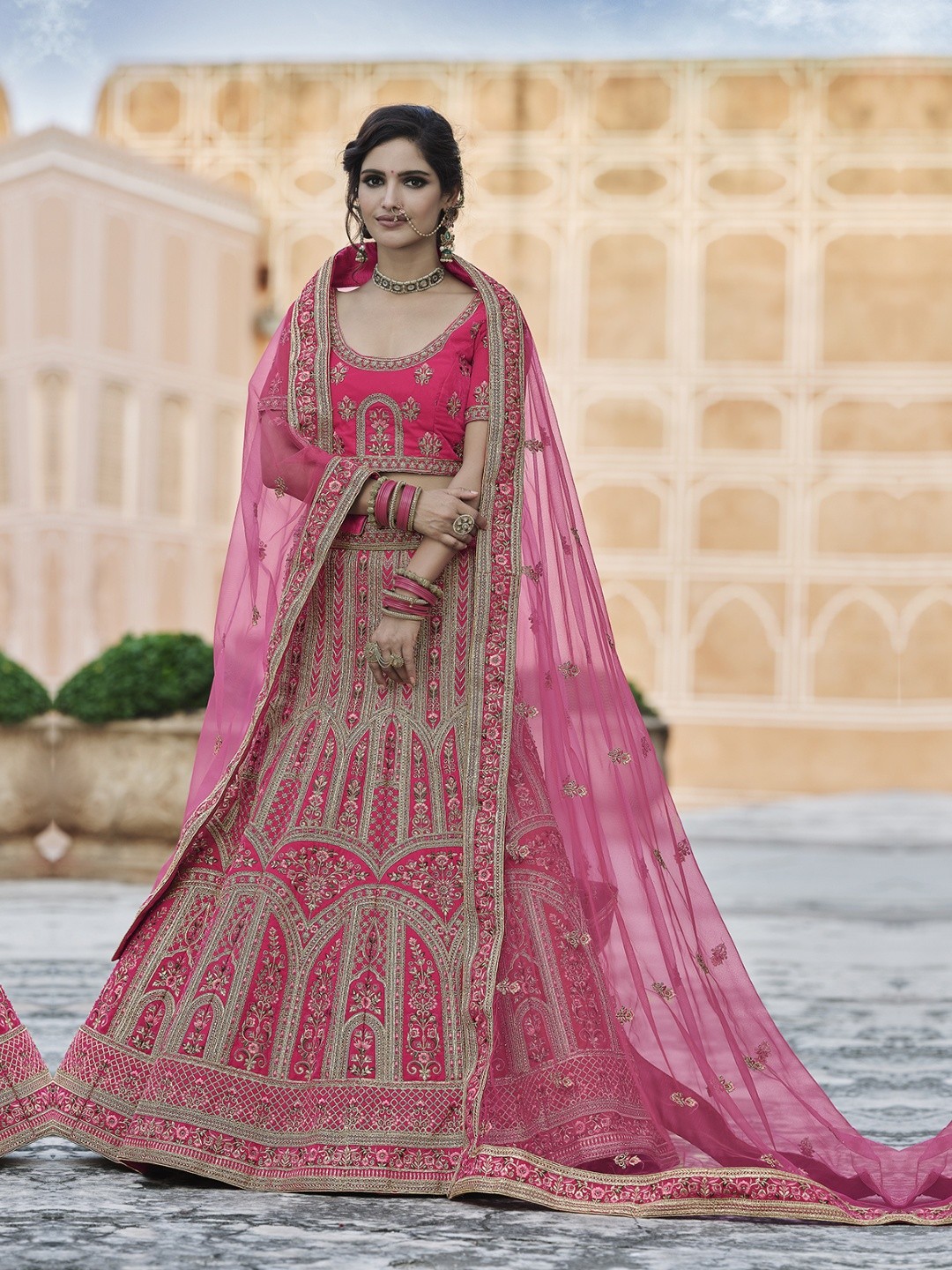 Fusionic Embroidered Velvet Semi-Stitched Lehenga & Unstitched Blouse With Dupatta, Pink
Fusionic Embroidered Velvet Semi-Stitched Lehenga & Unstitched Blouse With Dupatta, Pink