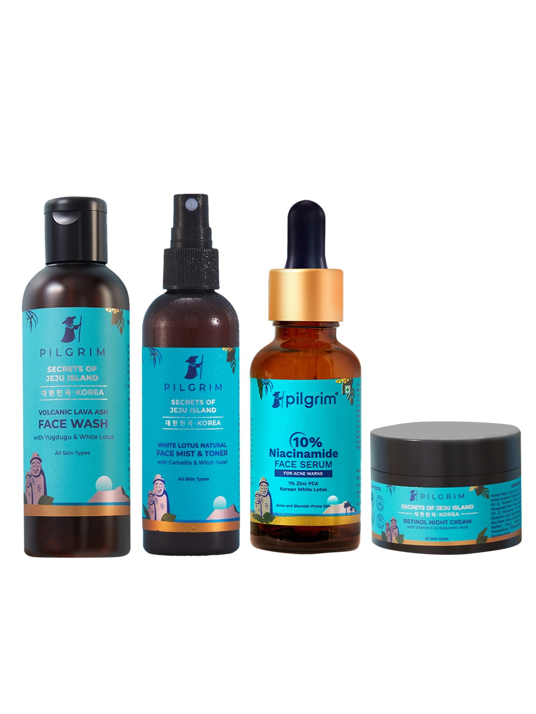 Pilgrim Set of Face Mist & Toner, Foaming Face Wash , Face Serum & Night Cream, Teal
Pilgrim Set of Face Mist & Toner, Foaming Face Wash , Face Serum & Night Cream, Teal