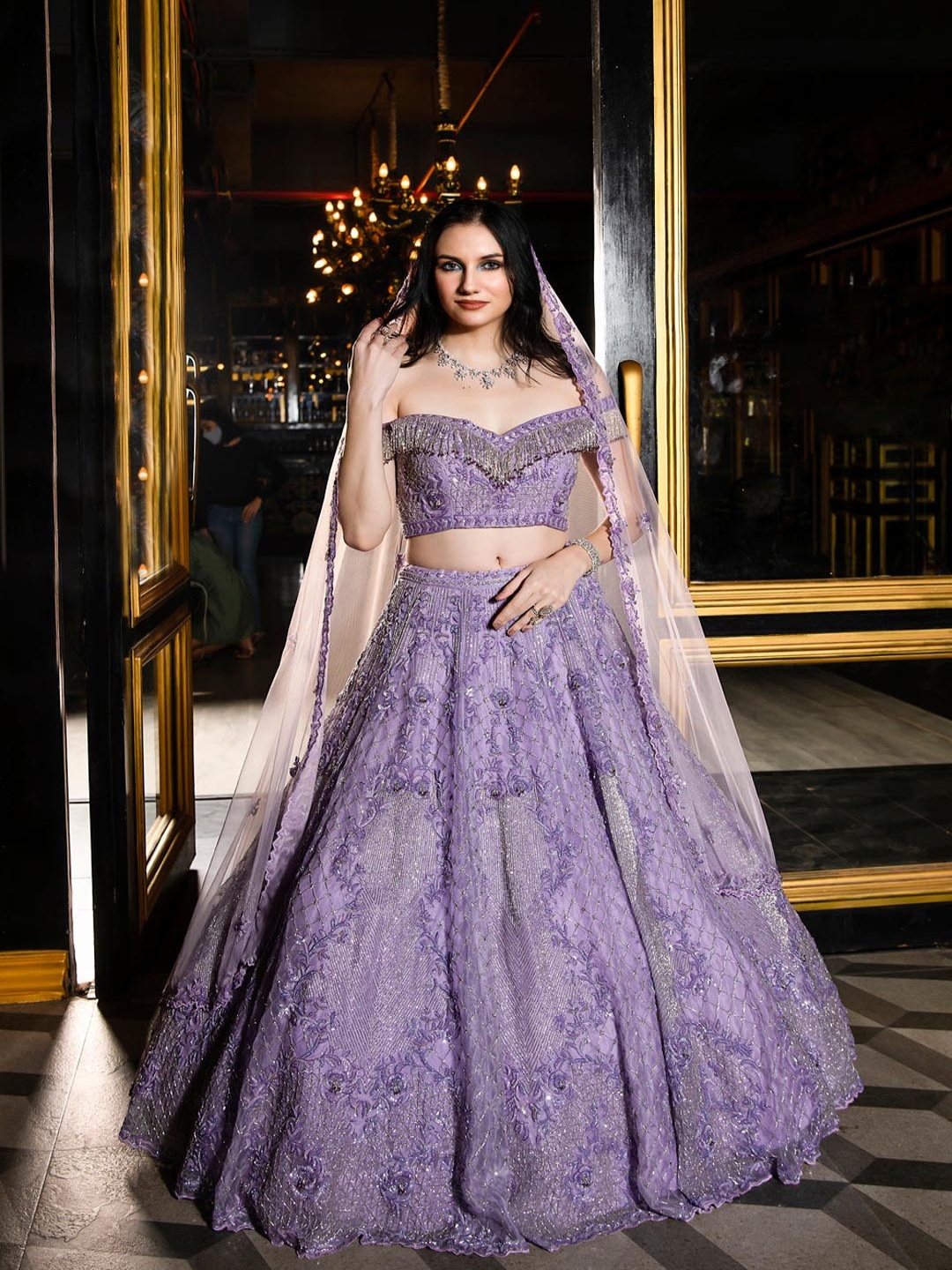 KIASA By Ronak & Shruti AVRIL Embellished Beads & Stones Ready to Wear Lehenga Choli, Purple
KIASA By Ronak & Shruti AVRIL Embellished Beads & Stones Ready to Wear Lehenga Choli, Purple