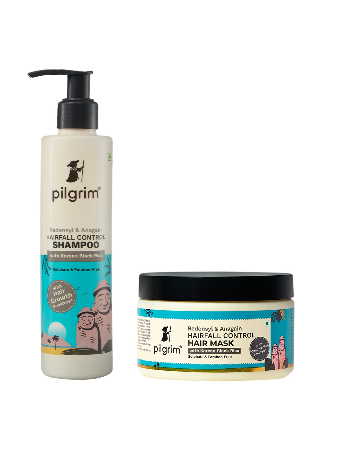 Pilgrim Set of Redensyl & Anagain Hairfall Control Shampoo & Hair Mask- 200g Each, White
Pilgrim Set of Redensyl & Anagain Hairfall Control Shampoo & Hair Mask- 200g Each, White