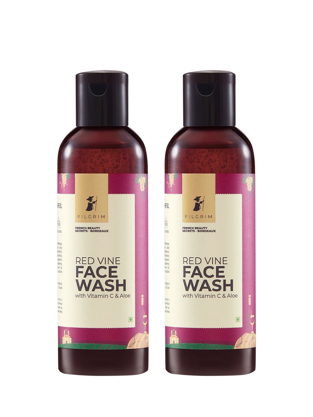 Pilgrim Set of 2 Red Vine Face Wash Cleanser for Anti Ageing & De-Pigmentation, Burgundy
Pilgrim Set of 2 Red Vine Face Wash Cleanser for Anti Ageing & De-Pigmentation, Burgundy