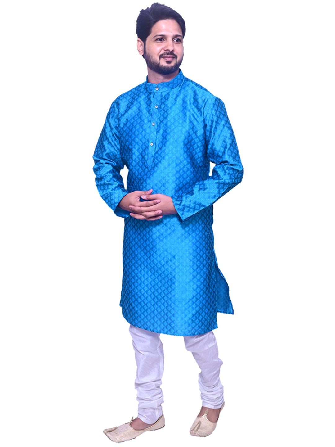 Om Shubh Mangalam Geometric Printed Mandarin Collar Jacquard Straight Kurta With Churidar, Blue
Om Shubh Mangalam Geometric Printed Mandarin Collar Jacquard Straight Kurta With Churidar, Blue