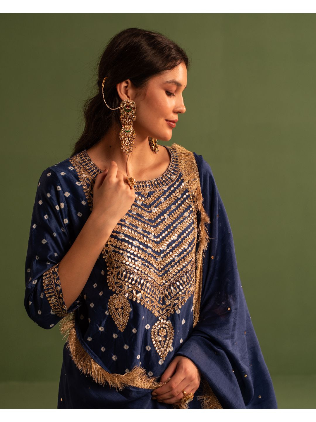 Kameez by Pooja Kejriwal Floral Embroidered Straight Kurta With Trousers & Dupatta, Purple
Kameez by Pooja Kejriwal Floral Embroidered Straight Kurta With Trousers & Dupatta, Purple