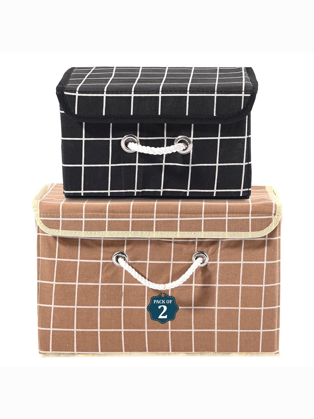 Kuber Industries Brown & Black 2 Pieces Checked Cotton Multipurpose Drawer Organisers
Kuber Industries Brown & Black 2 Pieces Checked Cotton Multipurpose Drawer Organisers
