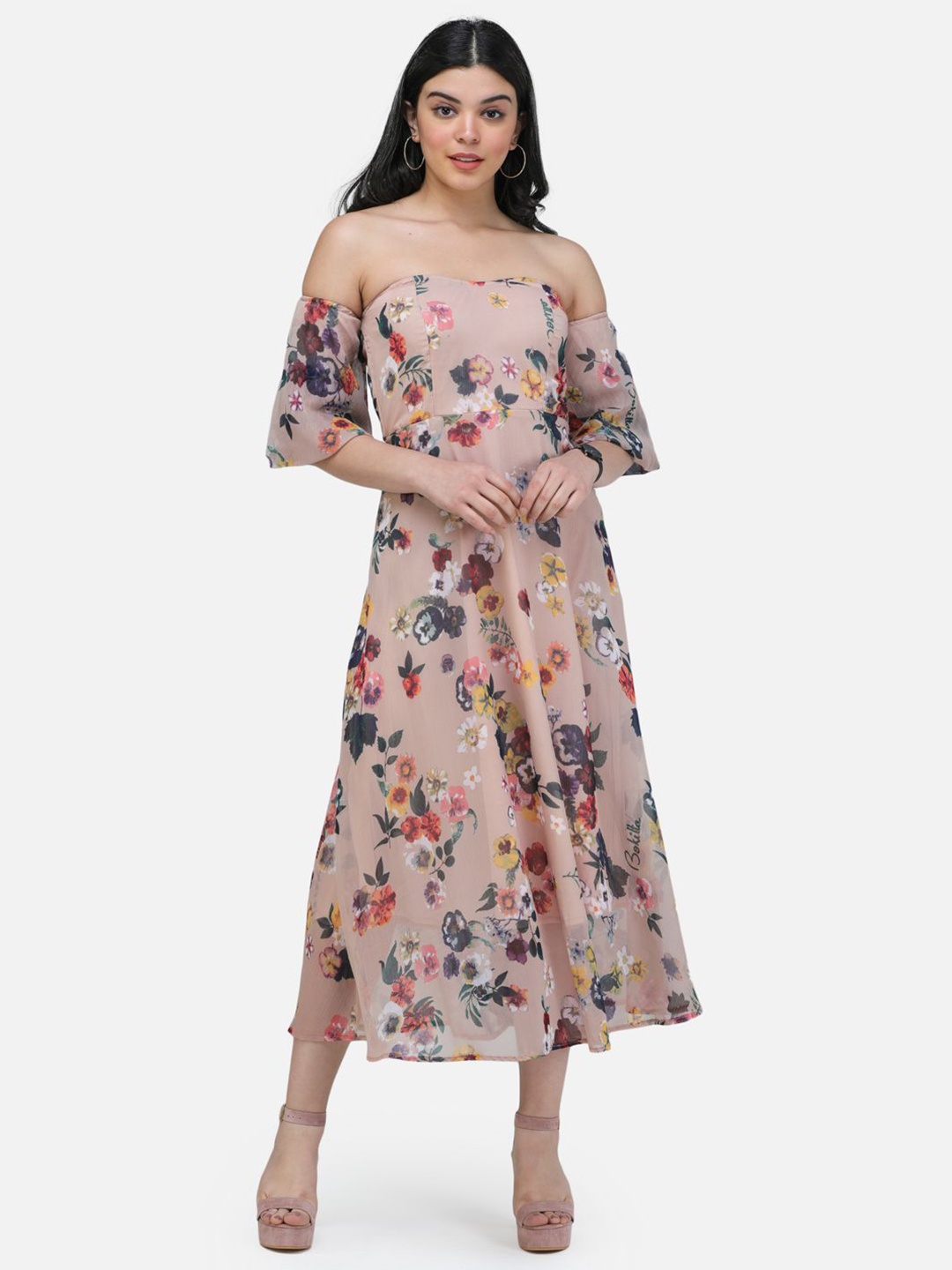 BAESD Women Floral Printed Off-Shoulder Flared Sleeves Fit & Flare Midi Dress, Pink
BAESD Women Floral Printed Off-Shoulder Flared Sleeves Fit & Flare Midi Dress, Pink