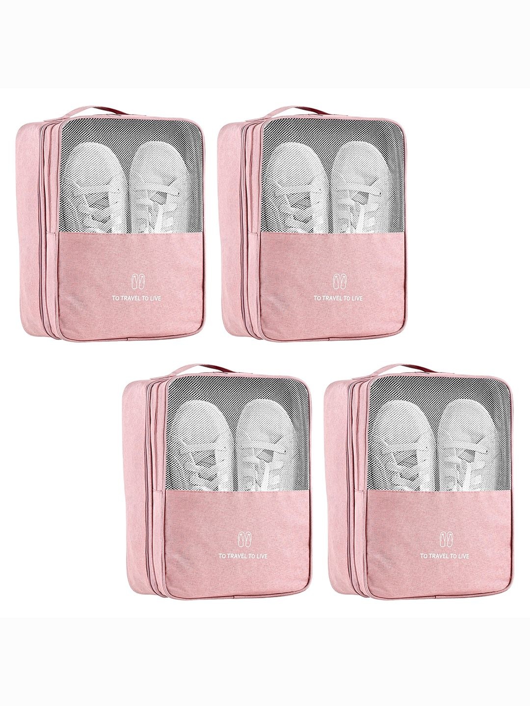 Kuber Industries Pink 4 Pieces Regular Travelling Shoes Bags Organisers with 3 Layer
Kuber Industries Pink 4 Pieces Regular Travelling Shoes Bags Organisers with 3 Layer