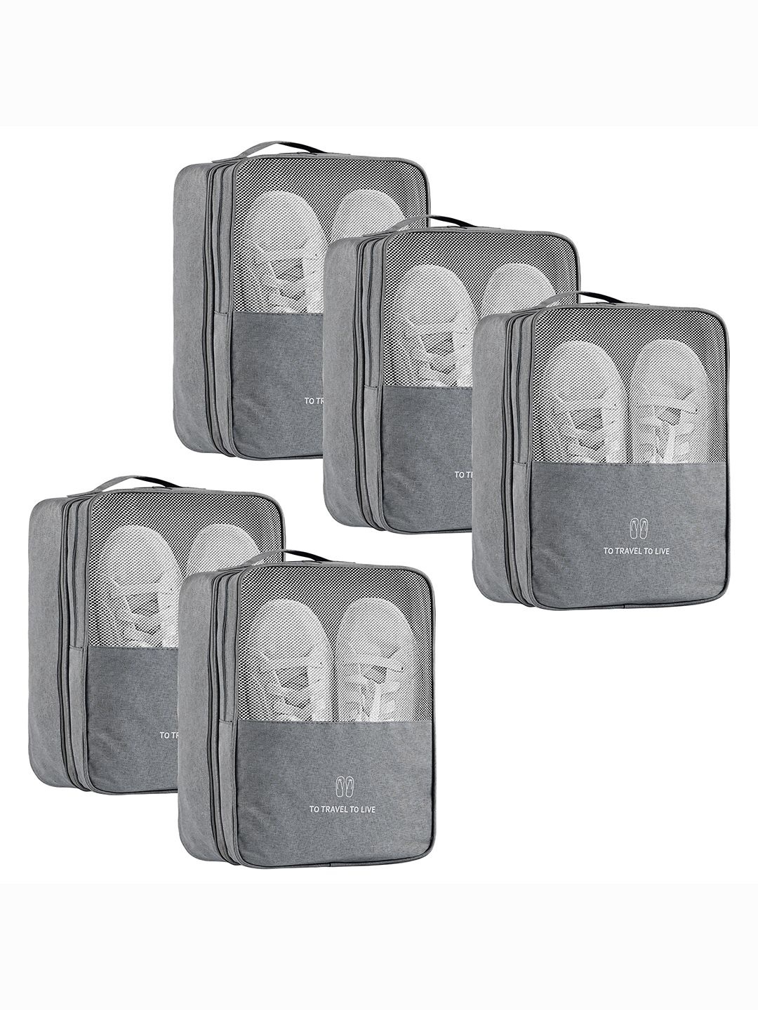 Kuber Industries Grey 5 Pieces Regular Travelling Shoes Bags Organisers with 3 Layer
Kuber Industries Grey 5 Pieces Regular Travelling Shoes Bags Organisers with 3 Layer