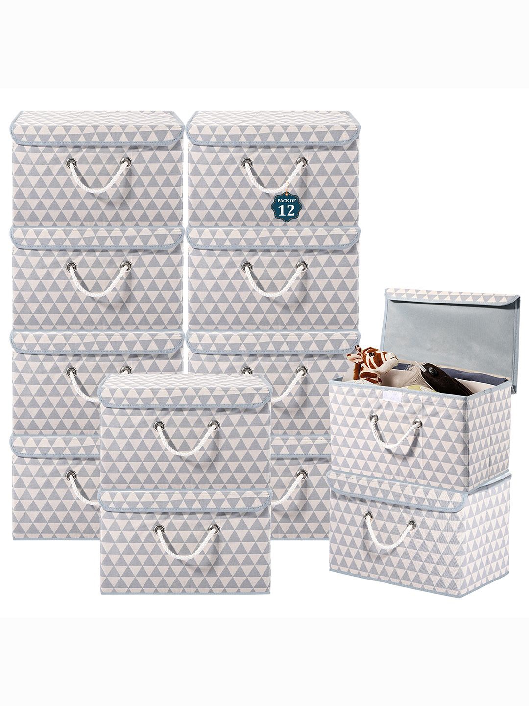 Kuber Industries Grey Set of 12 Reusable Drawer Organiser Triangle Print Storage Basket
Kuber Industries Grey Set of 12 Reusable Drawer Organiser Triangle Print Storage Basket