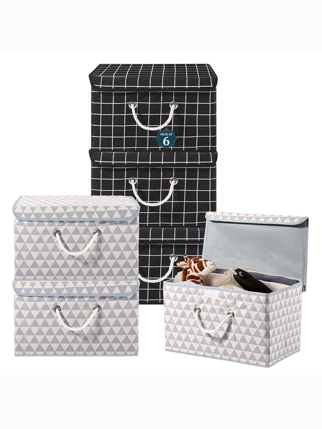 Kuber Industries Black & White 6 Pieces Checked Cotton Multipurpose Drawer Organisers
Kuber Industries Black & White 6 Pieces Checked Cotton Multipurpose Drawer Organisers