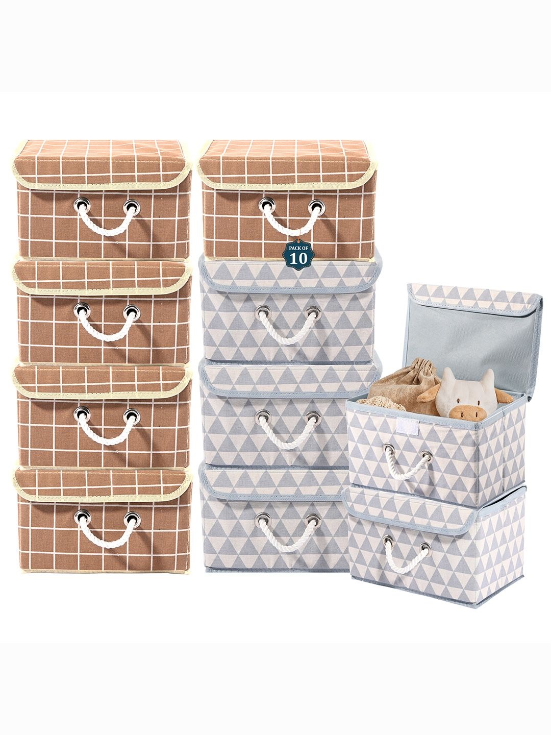 Kuber Industries Brown & Grey Set of 10 Reusable Drawer Organiser Printed Storage Basket
Kuber Industries Brown & Grey Set of 10 Reusable Drawer Organiser Printed Storage Basket