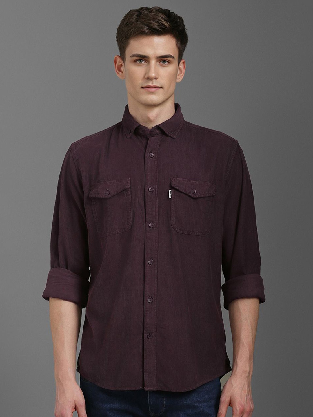 Louis Philippe Jeans Men Button-Down Collar Solid Cotton Slim Fit Casual Shirt, Purple
Louis Philippe Jeans Men Button-Down Collar Solid Cotton Slim Fit Casual Shirt, Purple