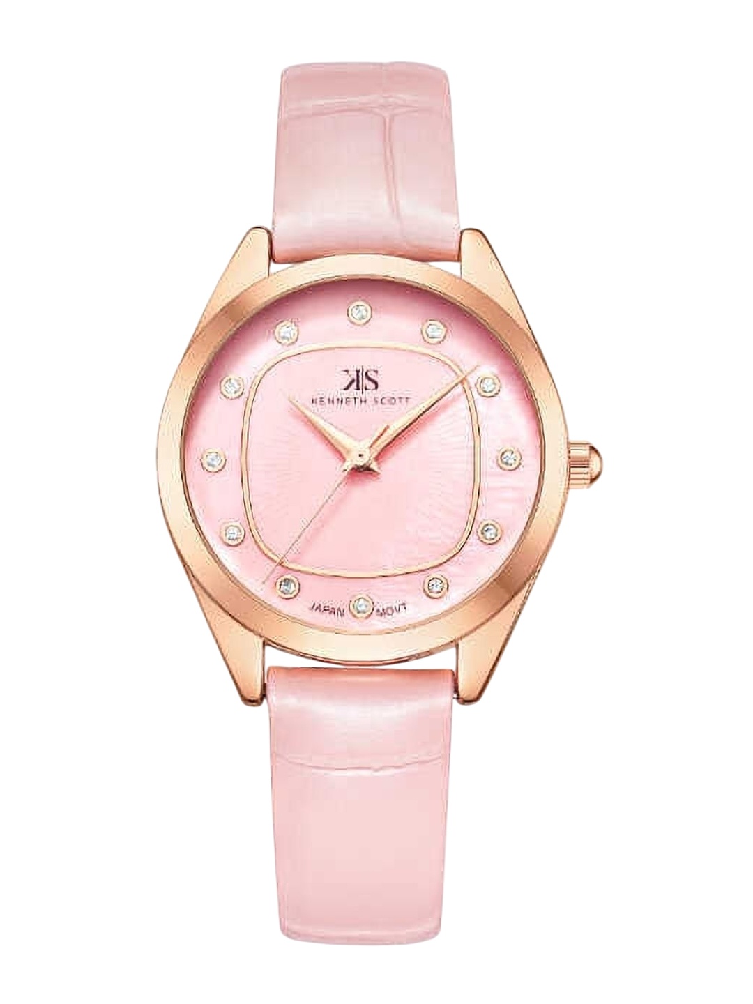 KENNETH SCOTT Women Embellished Dial & Bracelet Style Straps Analogue Watch K24508-RLPP, Pink
KENNETH SCOTT Women Embellished Dial & Bracelet Style Straps Analogue Watch K24508-RLPP, Pink