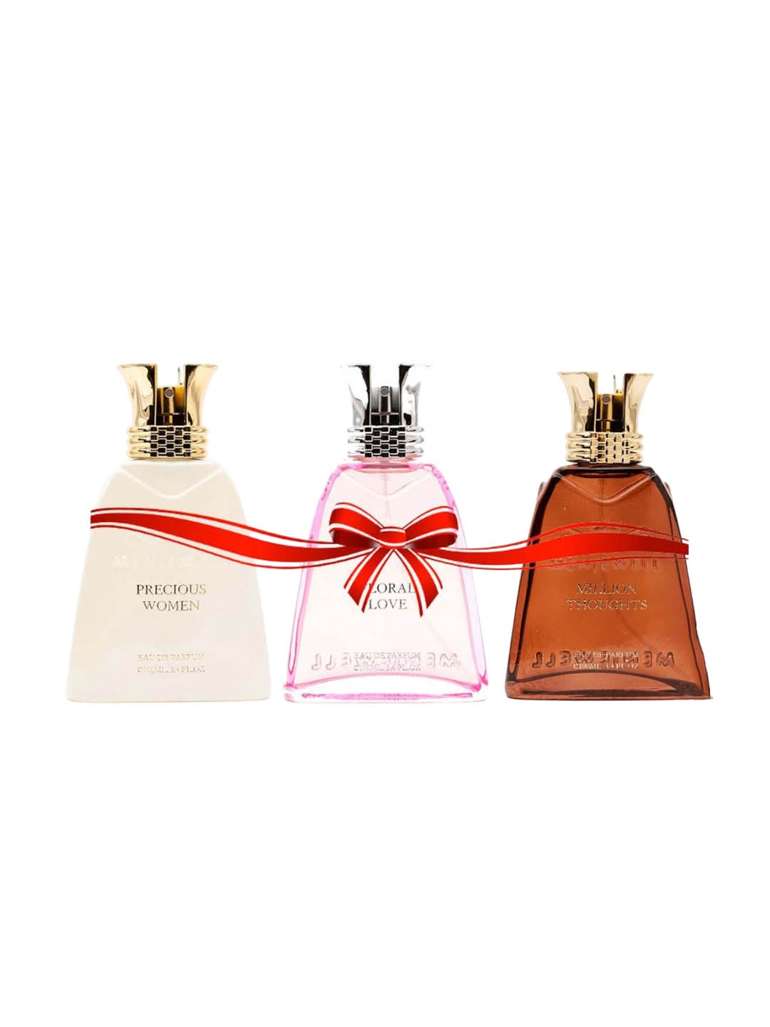 Menjewell Set Of 3 Floral Love, Precious Women & Million Thoughts Eau De Parfum, Multi
Menjewell Set Of 3 Floral Love, Precious Women & Million Thoughts Eau De Parfum, Multi