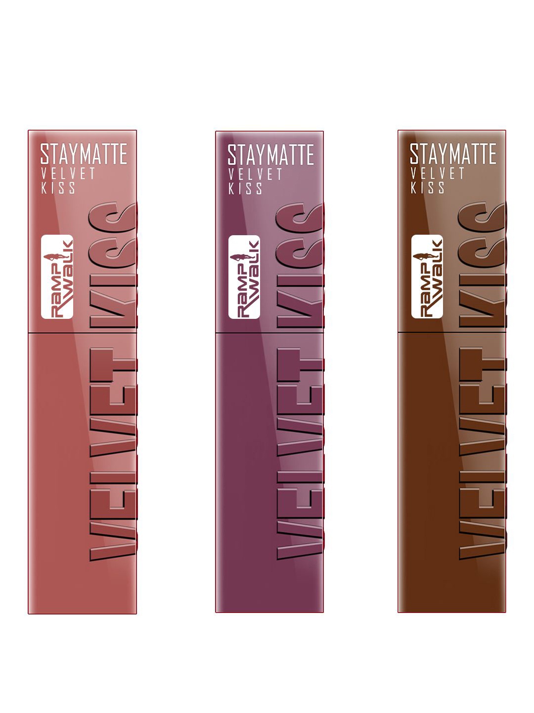 Ramp Walk Velvet Kiss Set Of 3 Waterproof Liquid Lipstick - 3.5 ml Each-Shade 05-06-11, Brown
Ramp Walk Velvet Kiss Set Of 3 Waterproof Liquid Lipstick - 3.5 ml Each-Shade 05-06-11, Brown