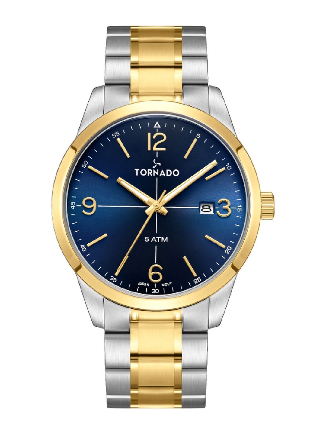 TORNADO Men Dial & Stainless Steel Bracelet Style Straps Analogue Watch T24007-TBTN, Blue
TORNADO Men Dial & Stainless Steel Bracelet Style Straps Analogue Watch T24007-TBTN, Blue