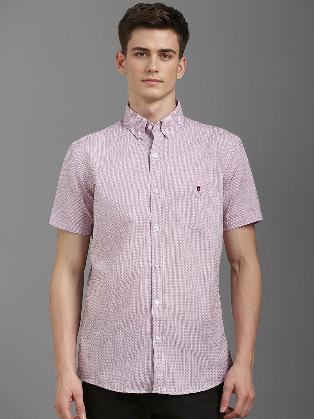 Louis Philippe Sport Men Slim Fit Micro Ditsy Printed Cotton Casual Shirt, Pink
Louis Philippe Sport Men Slim Fit Micro Ditsy Printed Cotton Casual Shirt, Pink