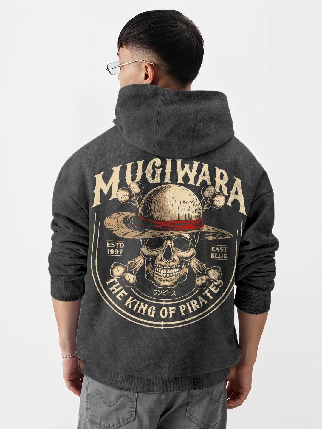 Crazymonk Printed Anime One Piece Mugiwara Oversized Fit Hooded Sweatshirt Acid Wash, Black
Crazymonk Printed Anime One Piece Mugiwara Oversized Fit Hooded Sweatshirt Acid Wash, Black