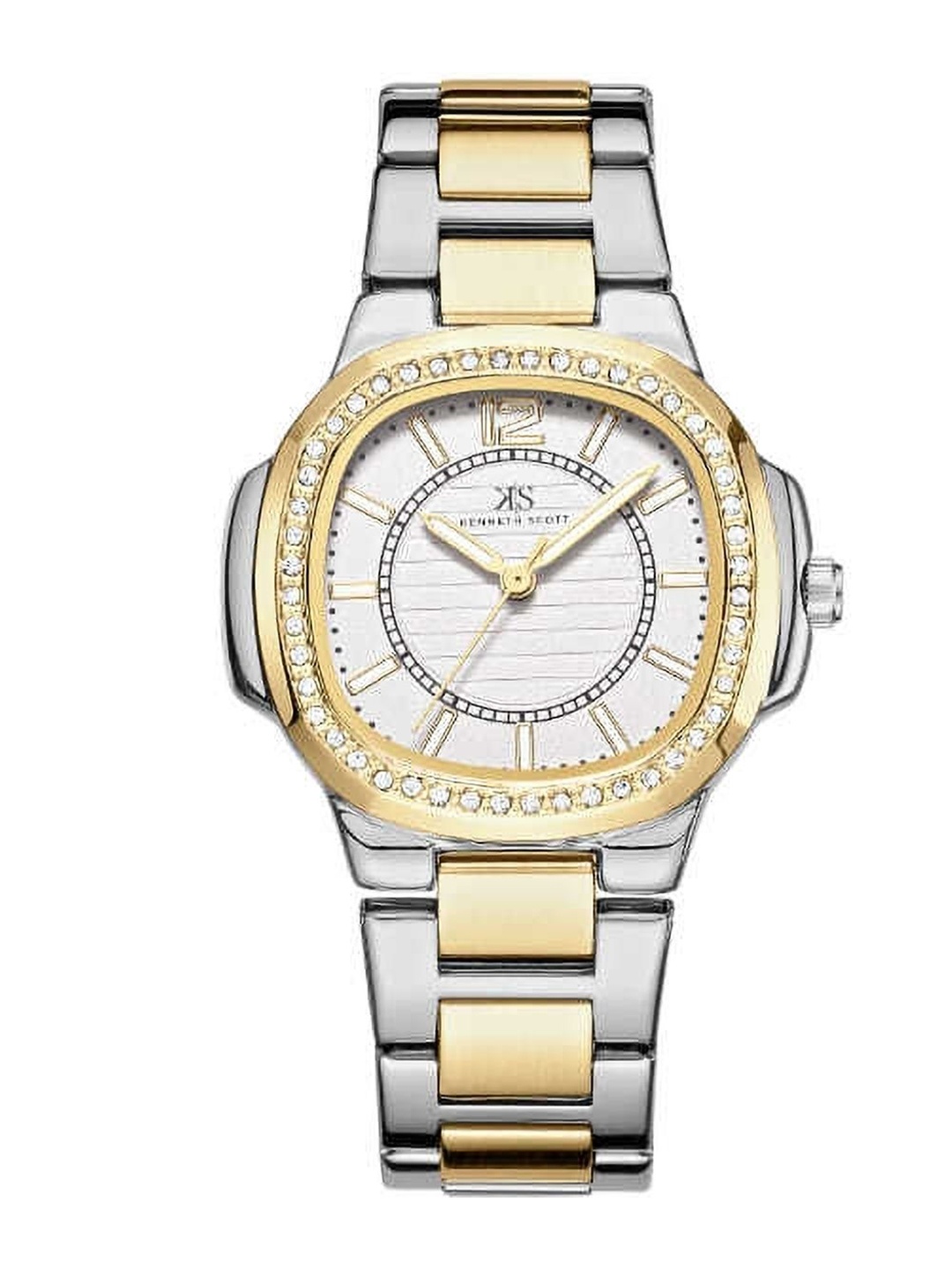 KENNETH SCOTT Women Embellished Dial & Stainless Steel Straps Analogue WatchK24507-TBTW, Gold
KENNETH SCOTT Women Embellished Dial & Stainless Steel Straps Analogue WatchK24507-TBTW, Gold