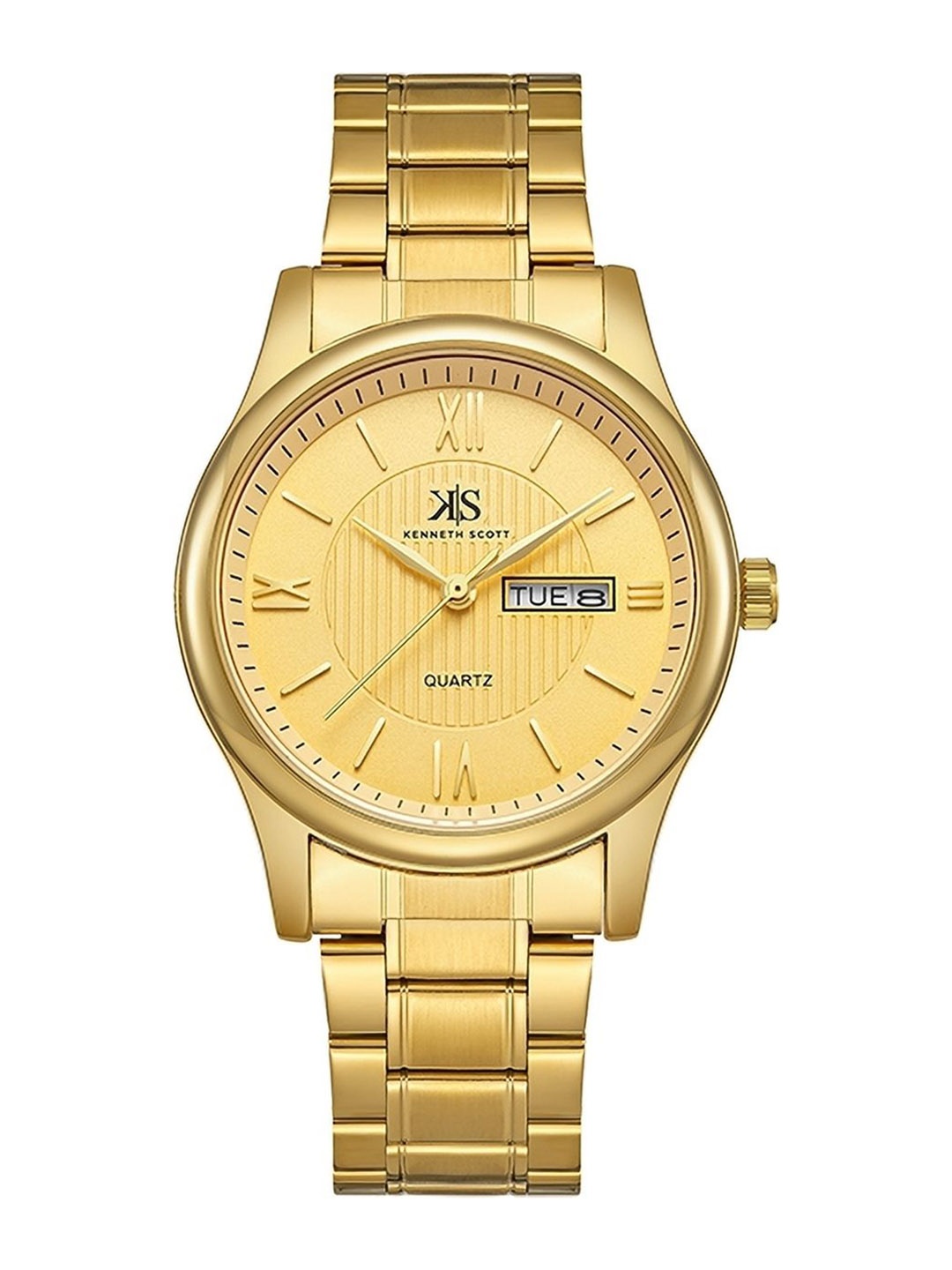 KENNETH SCOTT Men Dial & Stainless Steel Bracelet Style Straps Analogue Watch K23029-GBGC, Gold
KENNETH SCOTT Men Dial & Stainless Steel Bracelet Style Straps Analogue Watch K23029-GBGC, Gold
