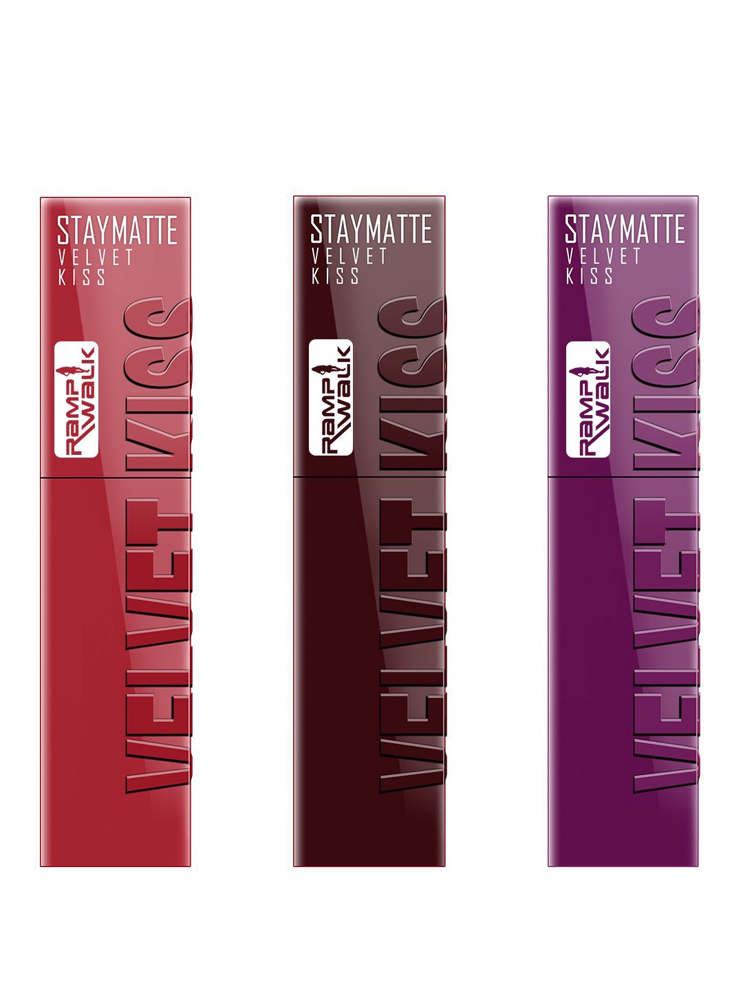 Ramp Walk Set Of 3 Velvet Kiss Liquid Lipstick - 3.5 ml Each- Matte Red- Maroon- Wine
Ramp Walk Set Of 3 Velvet Kiss Liquid Lipstick - 3.5 ml Each- Matte Red- Maroon- Wine