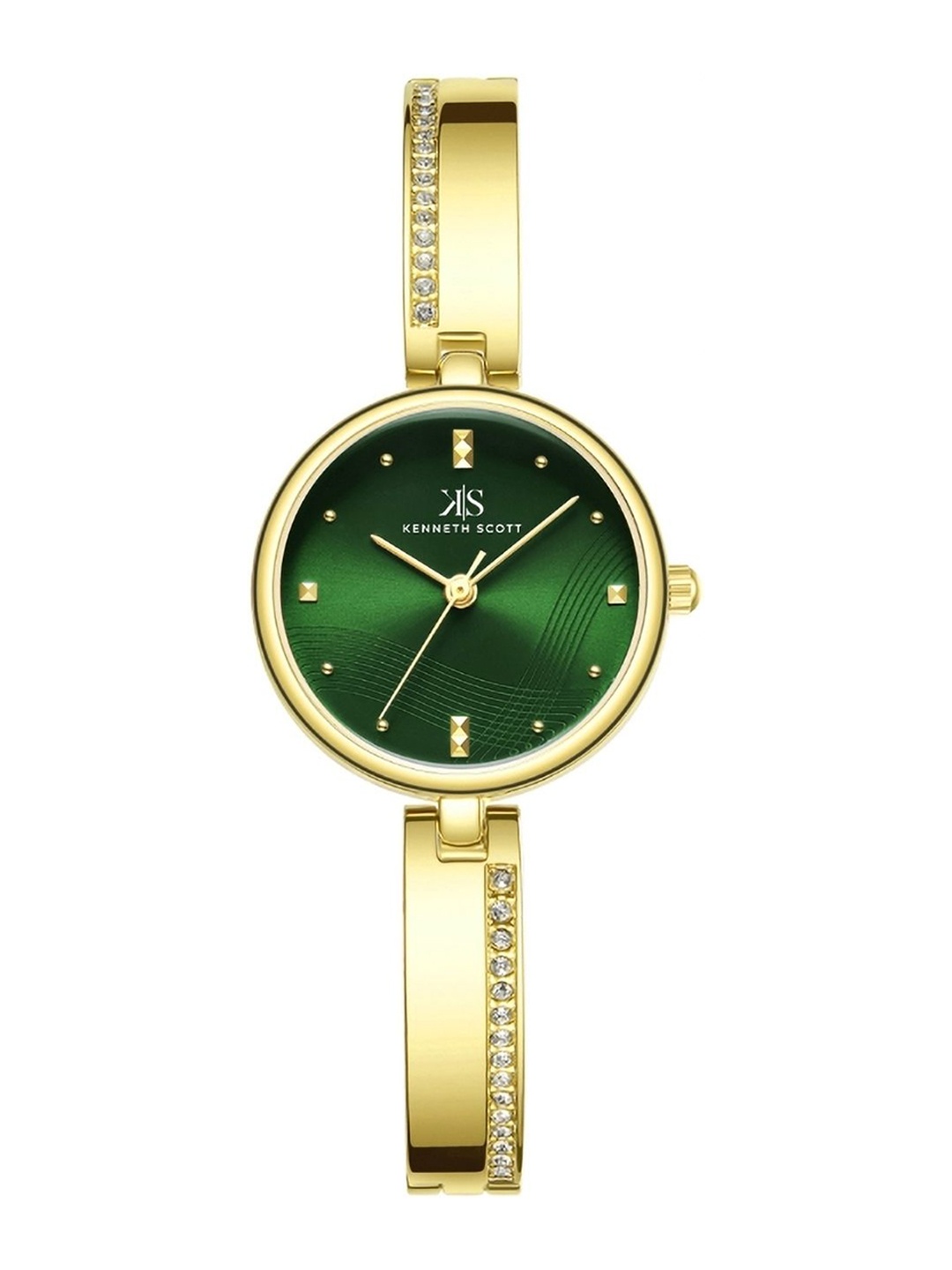 KENNETH SCOTT Women Embellished Bracelet Style Straps Analogue Watch K23506-GBGG, Green
KENNETH SCOTT Women Embellished Bracelet Style Straps Analogue Watch K23506-GBGG, Green