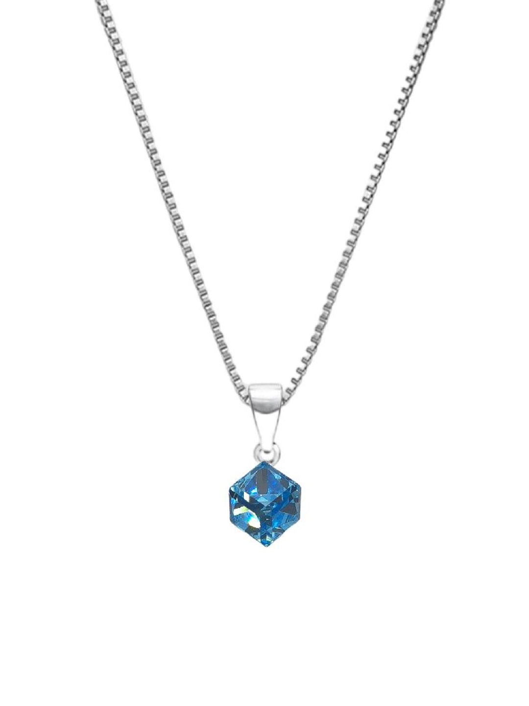 De Flossy Silver 925 Sterling Silver Crystal-Studded Diamond-Shaped Pendant With Chain
De Flossy Silver 925 Sterling Silver Crystal-Studded Diamond-Shaped Pendant With Chain