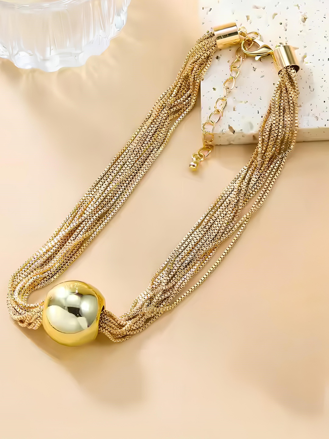 KARISHMA KREATIONS Gold-Plated Stainless Steel Anti Tarnish Retro Multi-Layered Necklace
KARISHMA KREATIONS Gold-Plated Stainless Steel Anti Tarnish Retro Multi-Layered Necklace