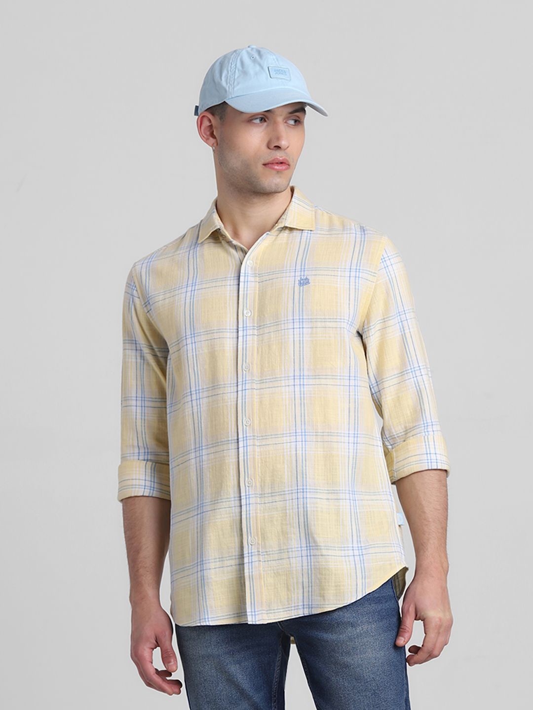 Jack & Jones Men Spread Collar Tartan Checked Relaxed Fit Cotton Casual Shirt, Yellow
Jack & Jones Men Spread Collar Tartan Checked Relaxed Fit Cotton Casual Shirt, Yellow