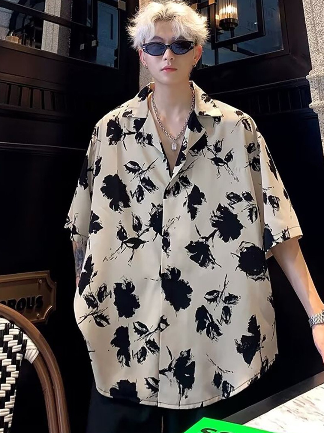 StyleCast x Revolte Men Oversized Fit Cuban Collar Floral Printed Casual Shirt, Beige
StyleCast x Revolte Men Oversized Fit Cuban Collar Floral Printed Casual Shirt, Beige