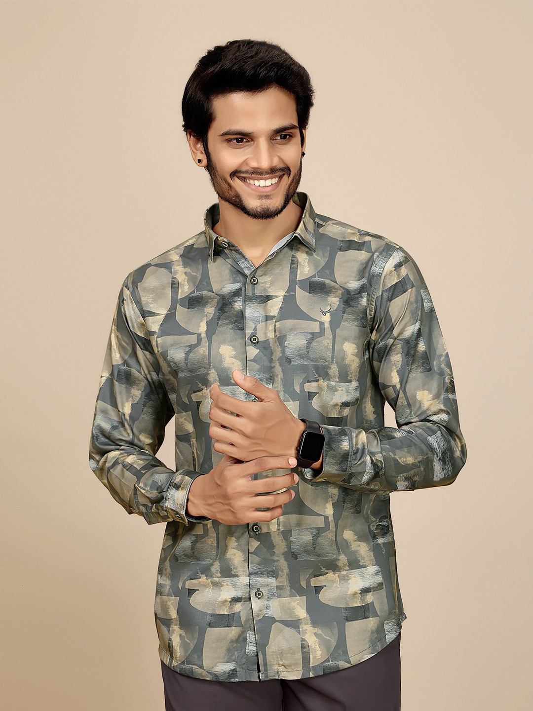 JOSE N POSE Men Premium Tailored Fit Spread Collar Abstract Printed Casual Shirt, Grey
JOSE N POSE Men Premium Tailored Fit Spread Collar Abstract Printed Casual Shirt, Grey