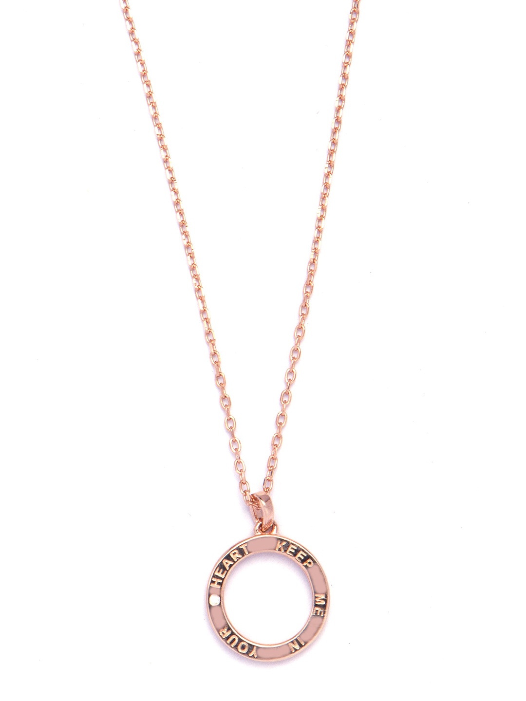 De Flossy Silver 925 Sterling Silver Rose Gold-Plated Circular-Shaped Pendant With Chain
De Flossy Silver 925 Sterling Silver Rose Gold-Plated Circular-Shaped Pendant With Chain