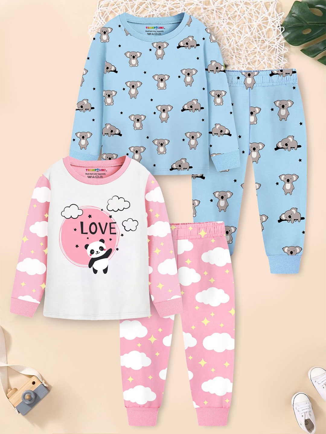 YK X Trampoline Kids Pack of 2 Printed Long Sleeves Pure Cotton T-Shirt With Jogger, Pink
YK X Trampoline Kids Pack of 2 Printed Long Sleeves Pure Cotton T-Shirt With Jogger, Pink