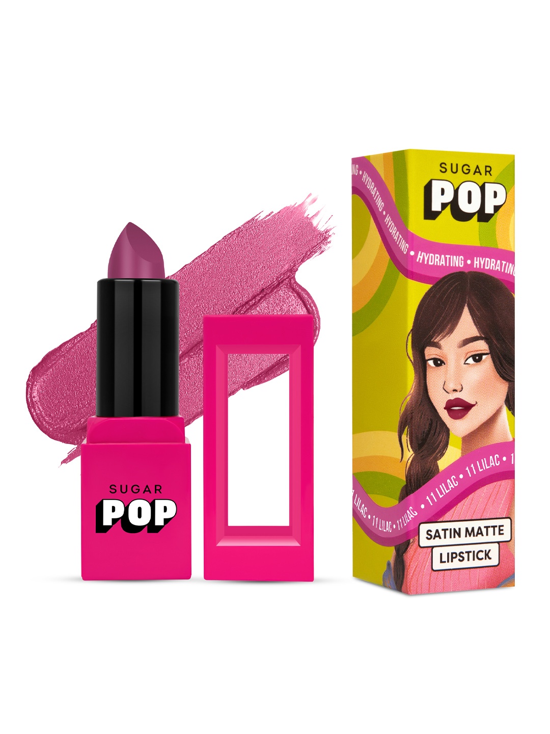 SUGAR POP Hydrating Satin Matte Lipstick Infused with Vitamin E & Shea Butter - Lilac 11, Purple
SUGAR POP Hydrating Satin Matte Lipstick Infused with Vitamin E & Shea Butter - Lilac 11, Purple