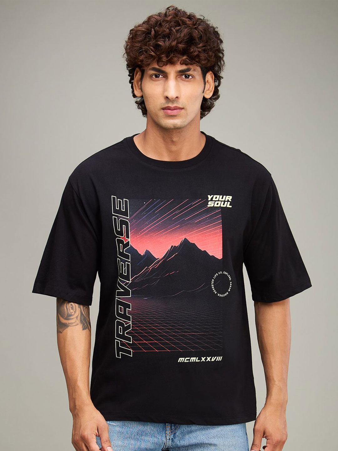 The Roadster Lifestyle Co Printed Pure Cotton Relaxed Fit Short Sleeve T-Shirt, Black
The Roadster Lifestyle Co Printed Pure Cotton Relaxed Fit Short Sleeve T-Shirt, Black