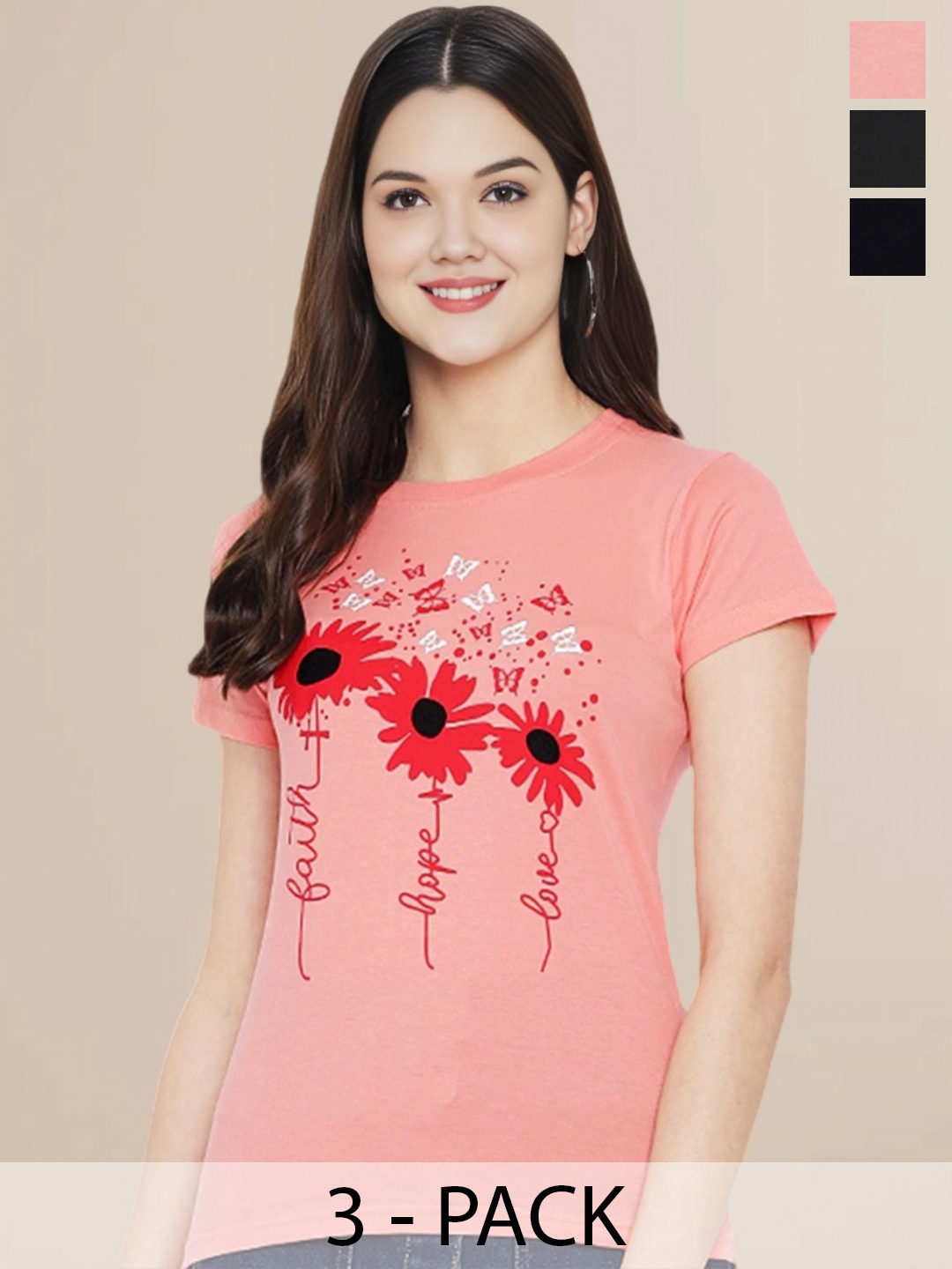 Metronaut Women Pack Of 3 Graphic Printed Round Neck Cotton Mickey Mouse T-shirts, Olive
Metronaut Women Pack Of 3 Graphic Printed Round Neck Cotton Mickey Mouse T-shirts, Olive