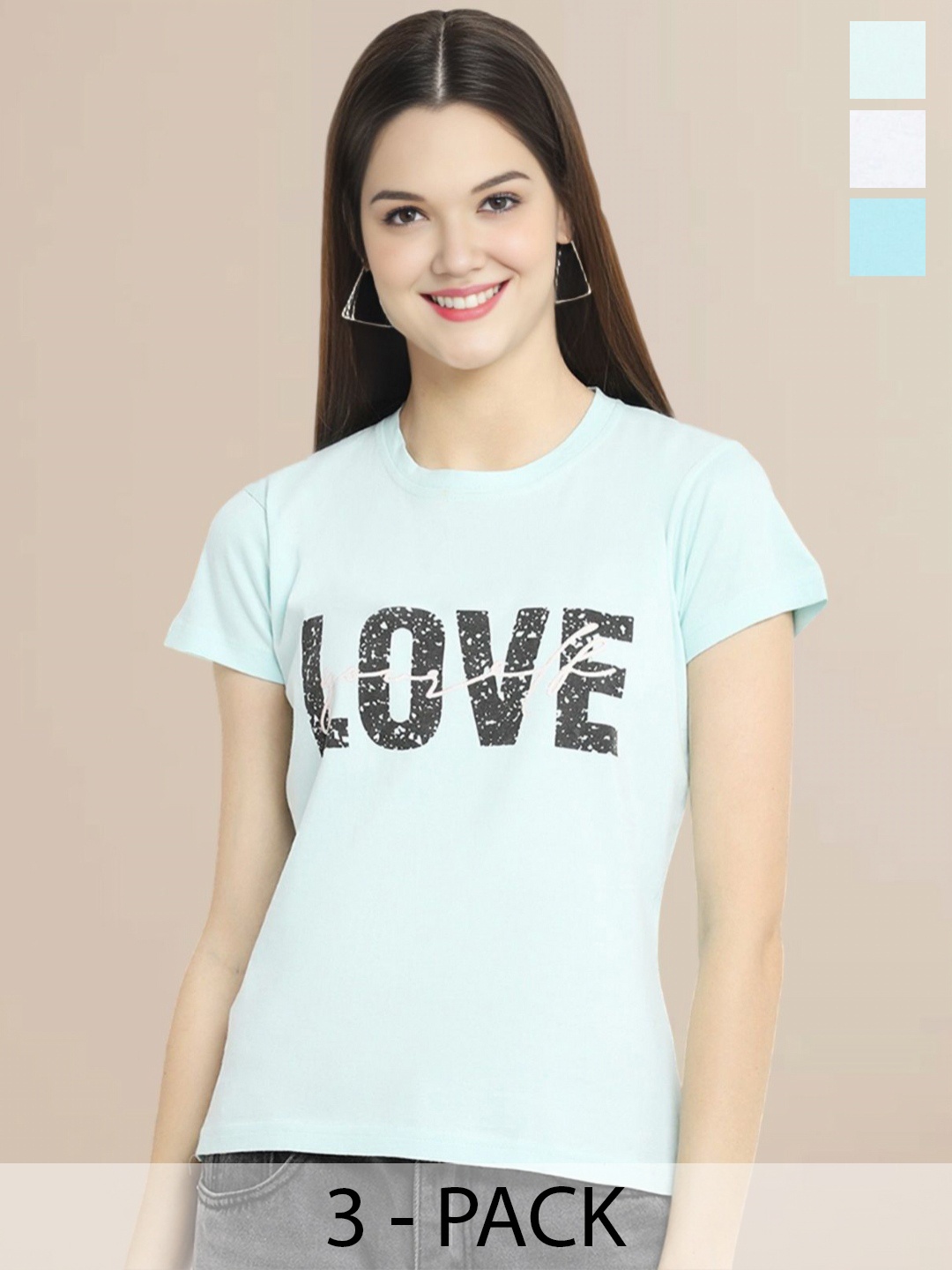 Metronaut Women Pack Of 3 Typography Printed Round Neck Cotton Looney Tunes T-shirts, White
Metronaut Women Pack Of 3 Typography Printed Round Neck Cotton Looney Tunes T-shirts, White