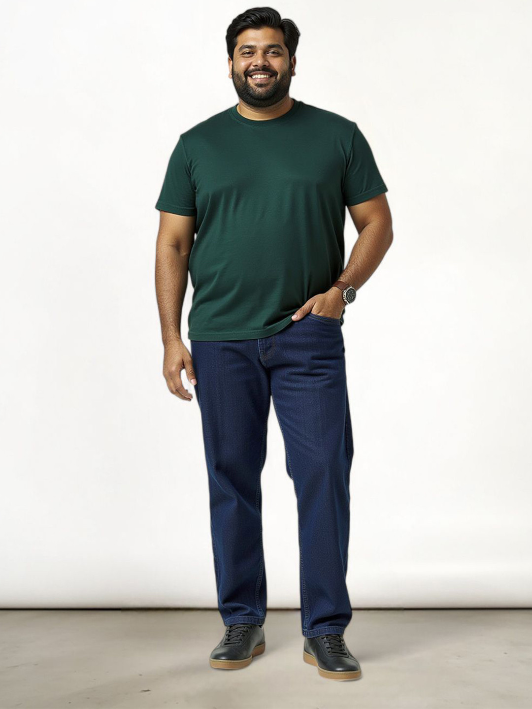 The Pant Project Men Plus Size Comfort Relaxed Fit Low Distress Stretchable Jeans, Navy blue
The Pant Project Men Plus Size Comfort Relaxed Fit Low Distress Stretchable Jeans, Navy blue