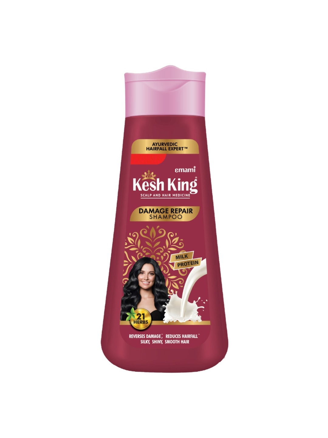 Kesh King Damage Repair Shampoo with Milk Protein for Dry & Frizzy Hair - 200 ml, Red
Kesh King Damage Repair Shampoo with Milk Protein for Dry & Frizzy Hair - 200 ml, Red