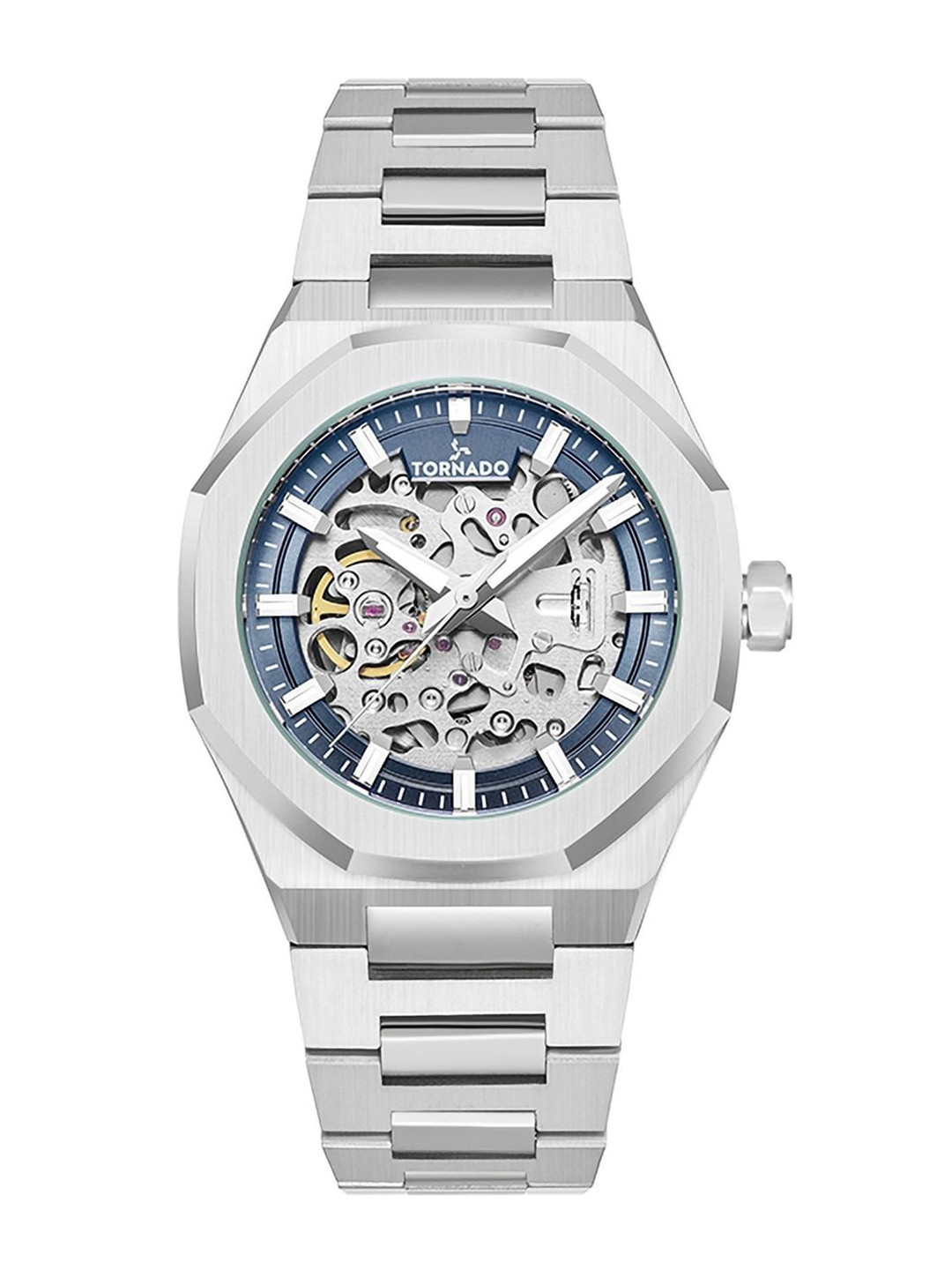 TORNADO Men Skeleton Dial & Stainless Steel Bracelet Style Straps Analogue Automatic Watch T24303-SBSN, Blue
TORNADO Men Skeleton Dial & Stainless Steel Bracelet Style Straps Analogue Automatic Watch T24303-SBSN, Blue