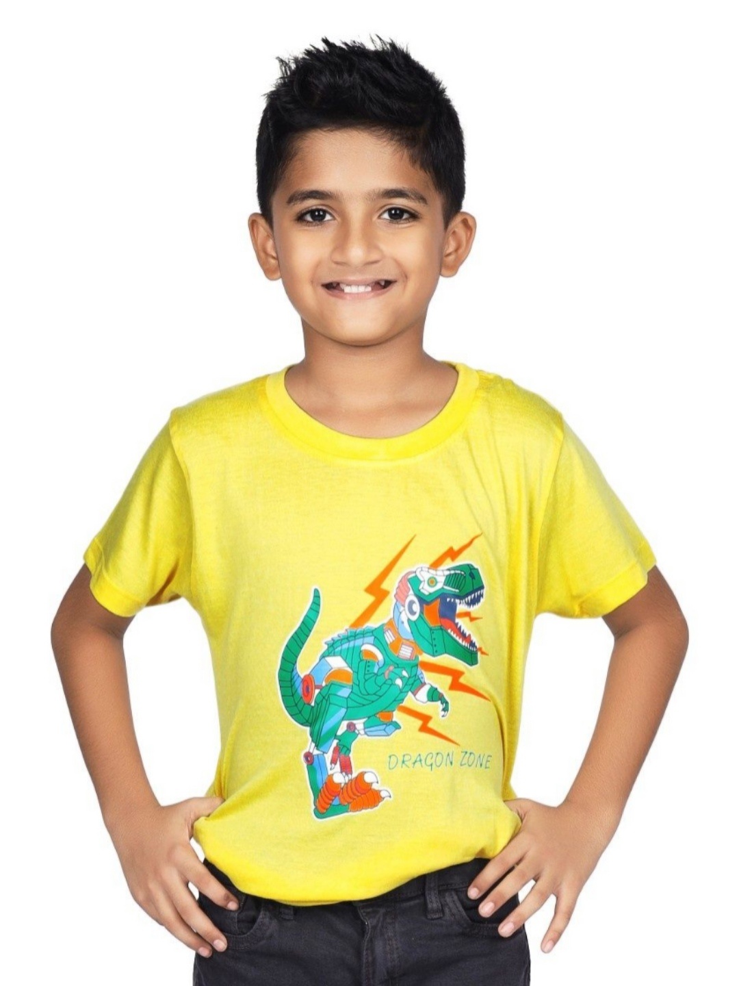 CRAZYPENGUIN ELITE Boys Graphic Printed Round Neck Cotton Relaxed Fit T-shirt, Yellow
CRAZYPENGUIN ELITE Boys Graphic Printed Round Neck Cotton Relaxed Fit T-shirt, Yellow