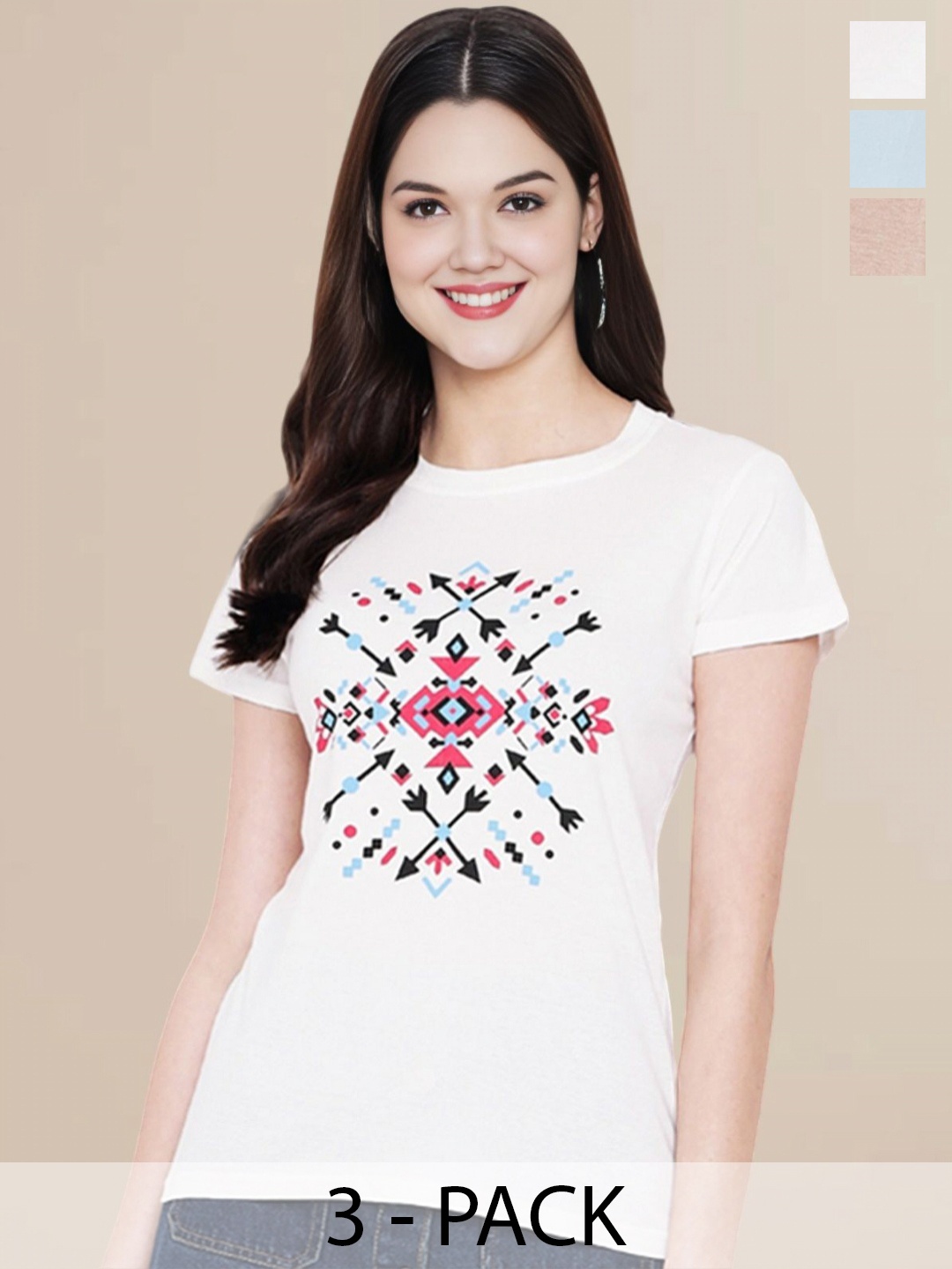 Metronaut Women Pack Of 3 Typography Printed Round Neck Cotton Tom & Jerry T-shirts, Beige
Metronaut Women Pack Of 3 Typography Printed Round Neck Cotton Tom & Jerry T-shirts, Beige