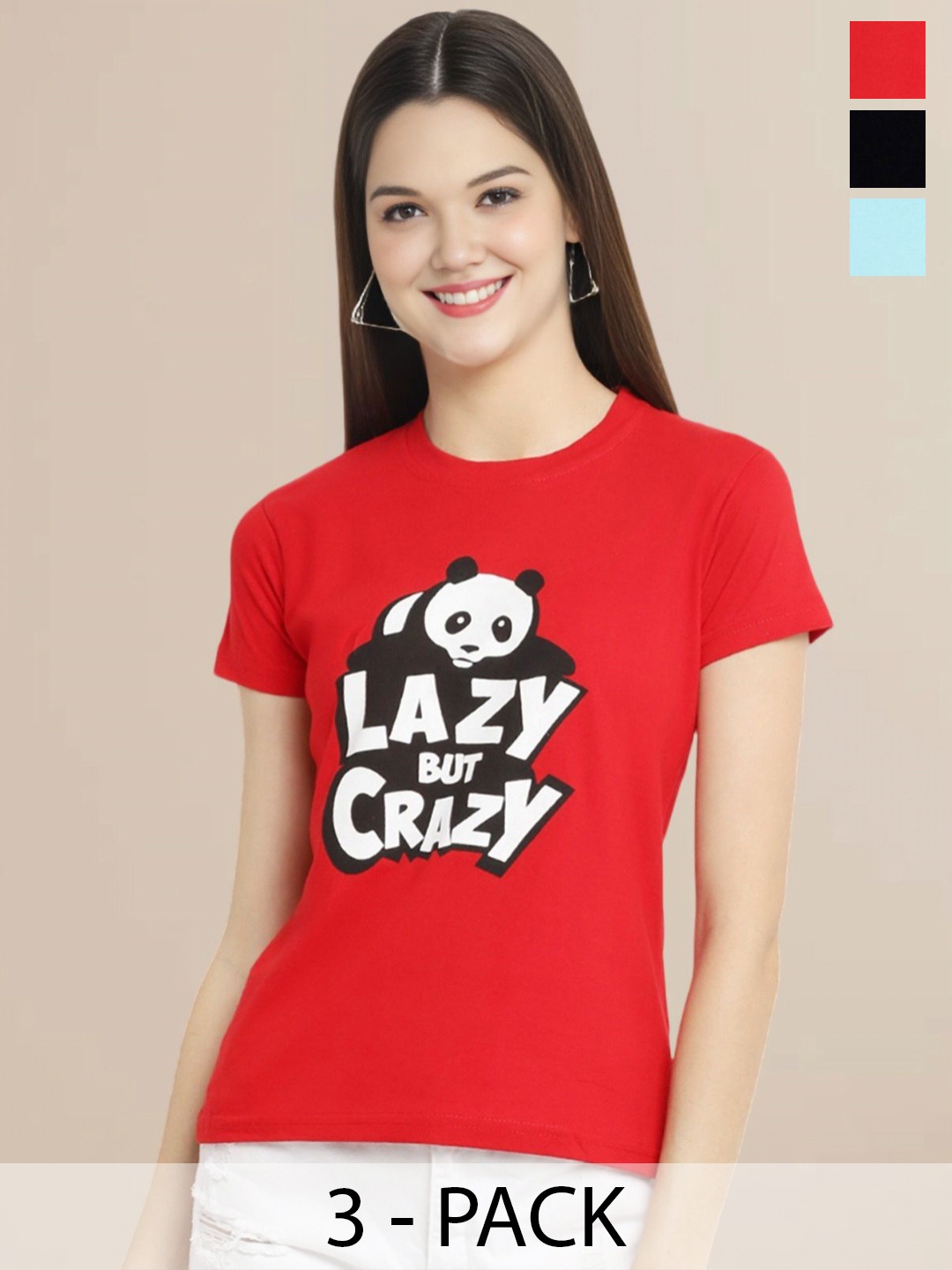 Metronaut Women Pack Of 3 Graphic Printed Round Neck Cotton Looney Tunes T-shirts, Blue
Metronaut Women Pack Of 3 Graphic Printed Round Neck Cotton Looney Tunes T-shirts, Blue