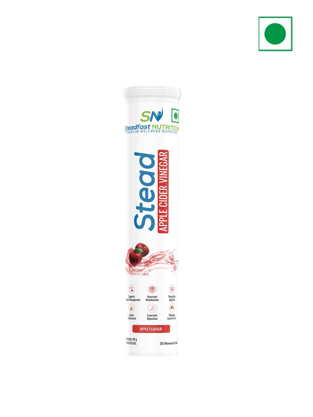 Steadfast Nutrition Apple Cider Vinegar Weight Loss Boost immunity Apple 20 Tablets 80g, White
Steadfast Nutrition Apple Cider Vinegar Weight Loss Boost immunity Apple 20 Tablets 80g, White