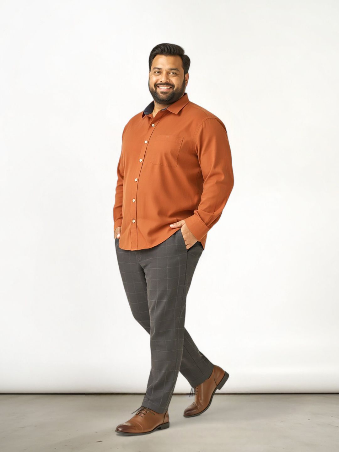 The Pant Project Men Plus Size Checked Comfort Slim Fit Wrinkle Free Trousers, Black
The Pant Project Men Plus Size Checked Comfort Slim Fit Wrinkle Free Trousers, Black