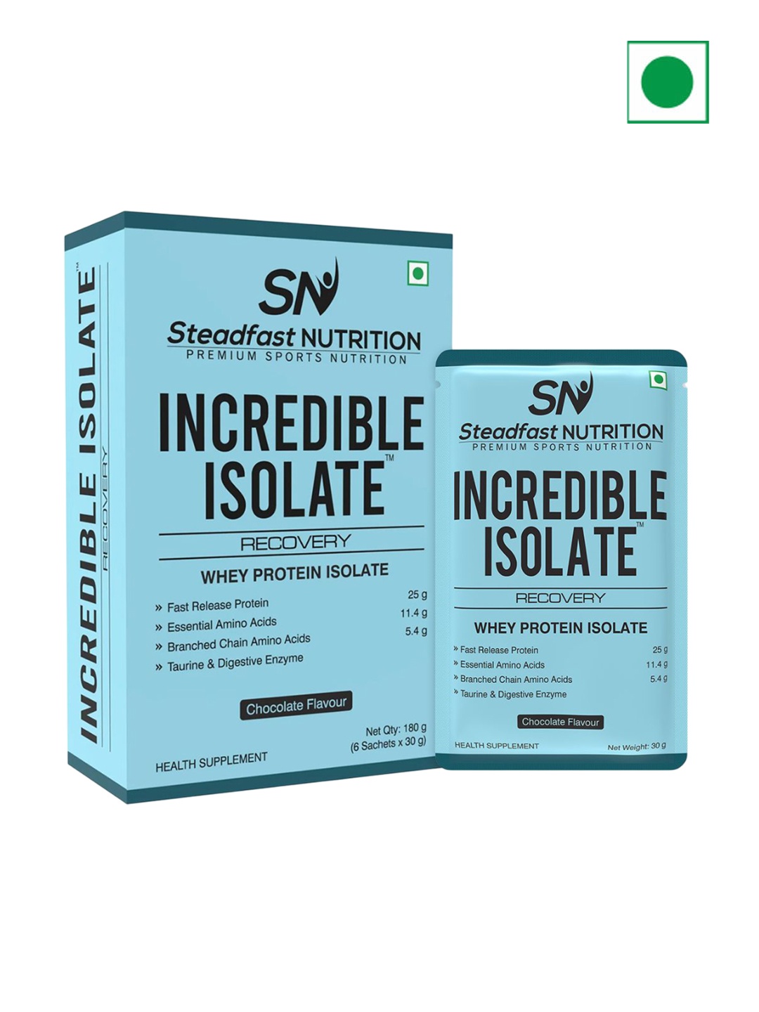 Incredible Isolate Whey protein Blend The Instant Recovery Chocolate 6 Sachets 180g, Navy blue
Incredible Isolate Whey protein Blend The Instant Recovery Chocolate 6 Sachets 180g, Navy blue