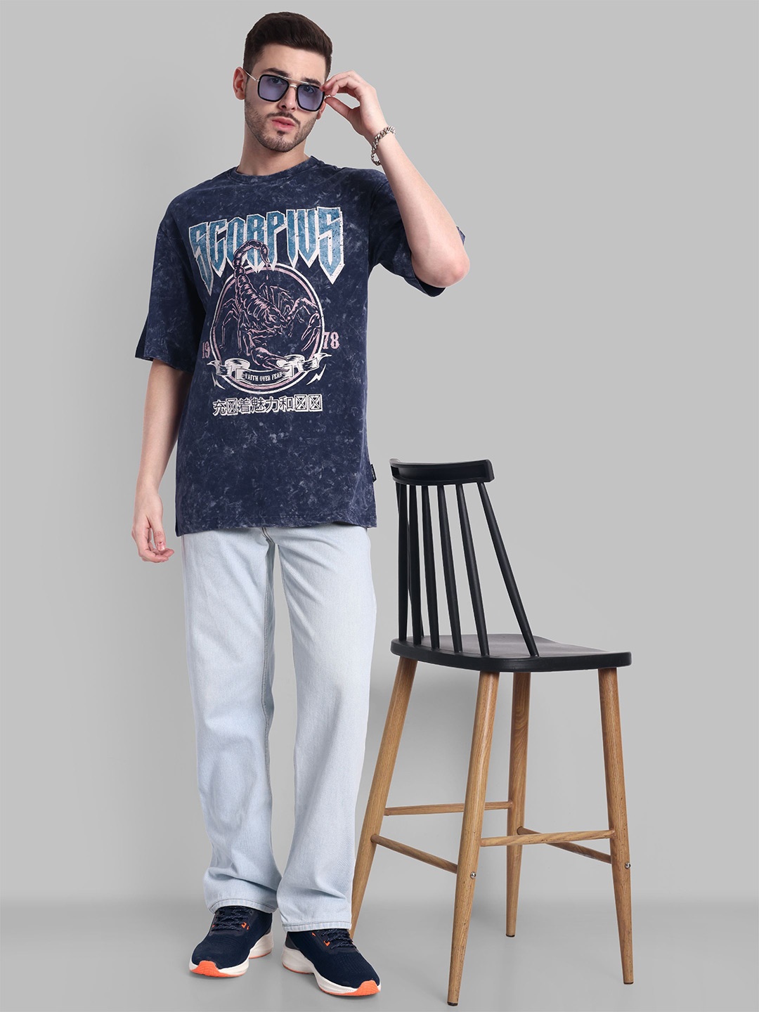 The Roadster Lifestyle Co Printed Pure Cotton Relaxed-Fit T-Shirt, Blue
The Roadster Lifestyle Co Printed Pure Cotton Relaxed-Fit T-Shirt, Blue