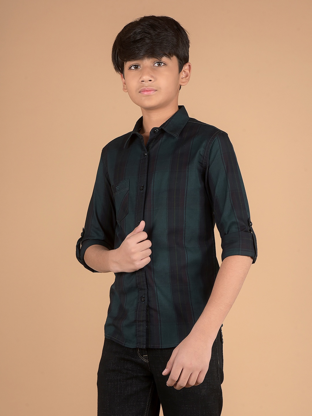 Crimsoune Club Boys Premium Slim Fit Tartan Checks Opaque Checked Casual Shirt, Green
Crimsoune Club Boys Premium Slim Fit Tartan Checks Opaque Checked Casual Shirt, Green
