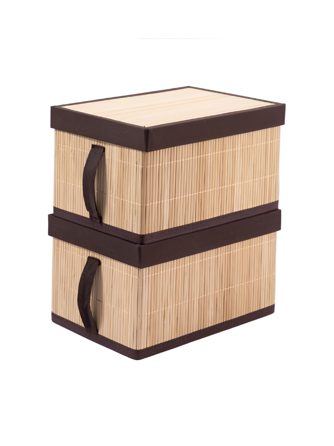 HomeStorie Brown 2 Pcs Striped Bamboo Vision Storage Boxes Multi-Utility Organisers
HomeStorie Brown 2 Pcs Striped Bamboo Vision Storage Boxes Multi-Utility Organisers
